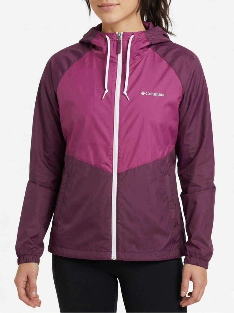 Columbia Women’s Maroon Windbreaker Jacket Size Medium